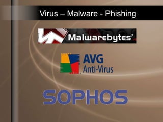 Virus – Malware - Phishing
 
