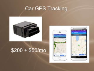 Car GPS Tracking
$200 + $50/mo
 