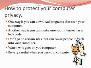 Internet safety guide | PPTX