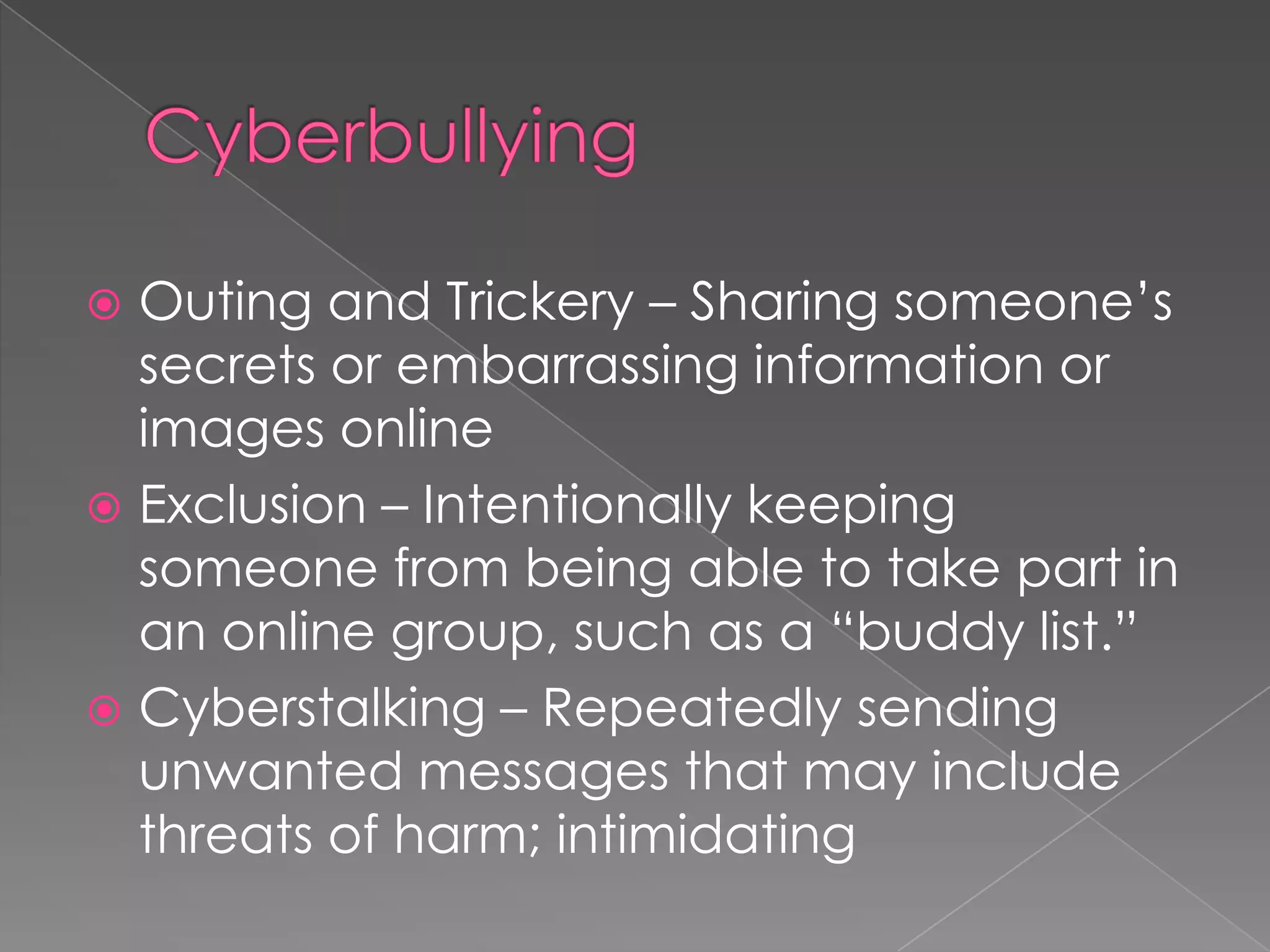 Personal Profiles Tips Make sure that your child takes advantage of the privacy settings on social networking sites.Pre-approve the pictures and videos your child posts online.Remind your child never to post e-mail addresses or cell phone numbers.Tell your child that passwords should only be shared with parents and guardians.Teach your child not to respond to any e-mails requesting personal information and to delete e-mails from unknown senders.Discuss how to keep screen names and e-mail addresses gender-neutral, appropriate, and free of any information that could reveal identity.Encourage your child to tell you right away if anything happens online that bothers or frightens him or her.Information from Netsmartz Kids: http://www.netsmartz.org/RevealingTooMuch