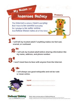 Internet Safety Primary - Pledges for Primary Kids