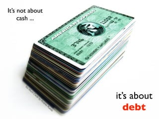 It’s not about
     cash ...




       To
         oM
           uc

                                         it’s about
              hC
                red
                   it b
                       yA
                         nd

                                            debt
                            re
                              sR
                                 ue
                                    da
 