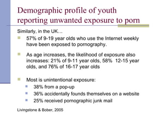 Youth exposure to pornography and violent web sites