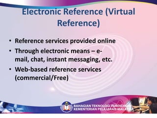 Educational OrganizationsServices provided by Educational Organizations and State Educational bodies.Recommended sites are:Statisticshttp://www.statistics.gov.myResearchhttp://www.esekolah.info/Teaching Materialshttp://apps.emoe.gov.myhttp://jpnperlis/muatturun.htm