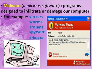 Several types of firewall techniques:Packet filterApplication gatewayCircuit-level gatewayProxy server