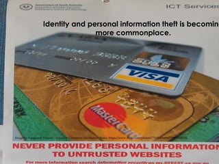 Identity and personal information theft is becoming
more commonplace.
Image by Vanguard Viisions : Creative Commons Attrib...
