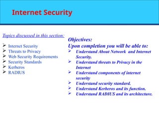 Comprehensive Overview of Internet Security: Threats, Standards, and ...