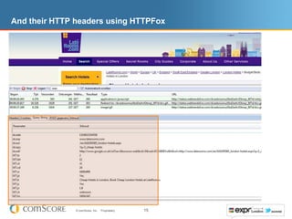 And their HTTP headers using HTTPFox




               © comScore, Inc.   Proprietary.   15
 