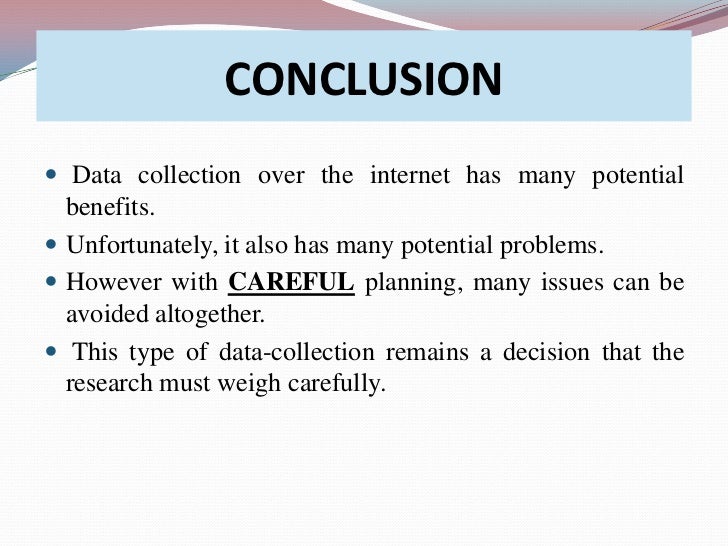 Data Collection: Internet sources
