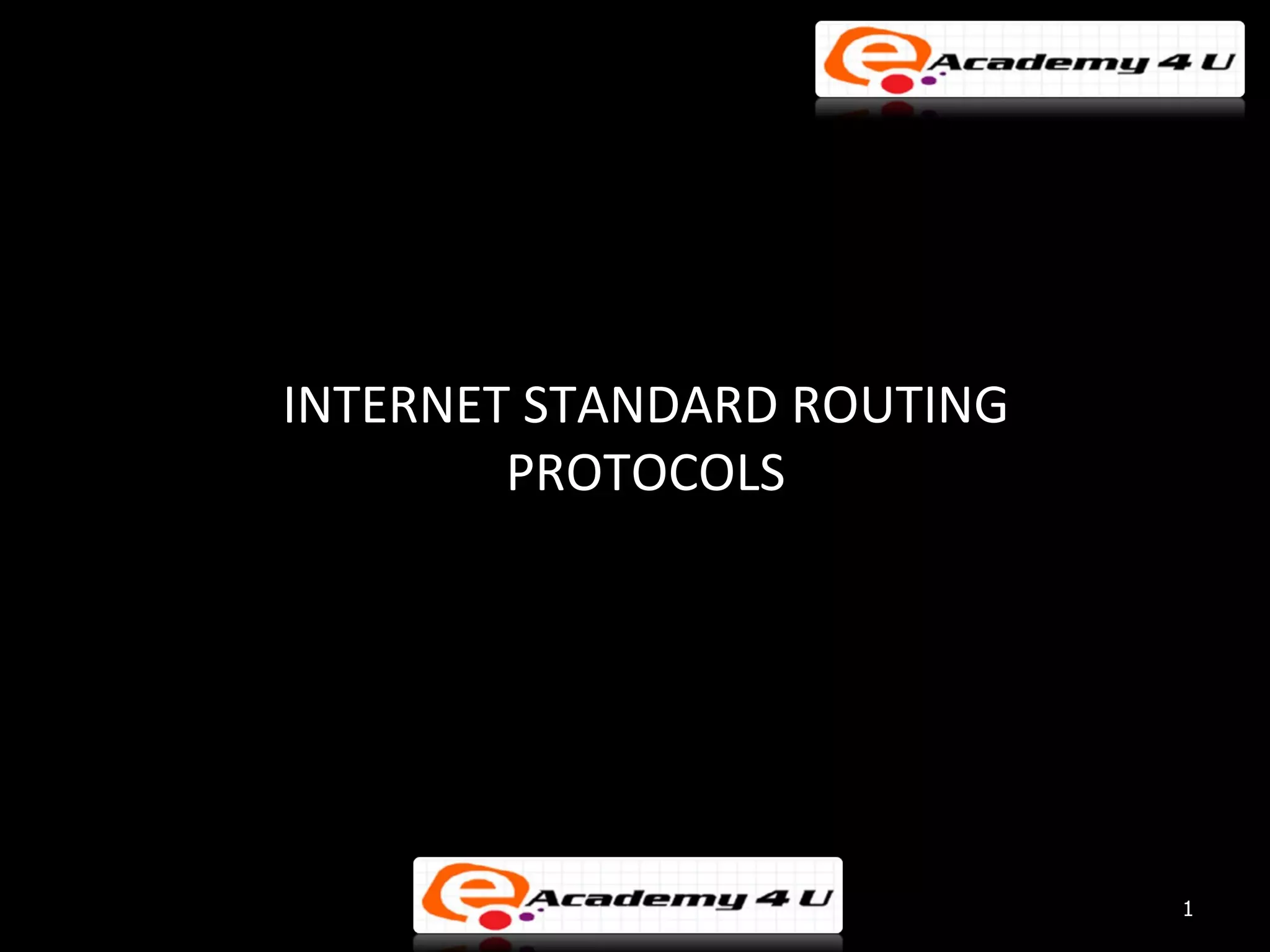 Internet standard routing protocols | PPT image.