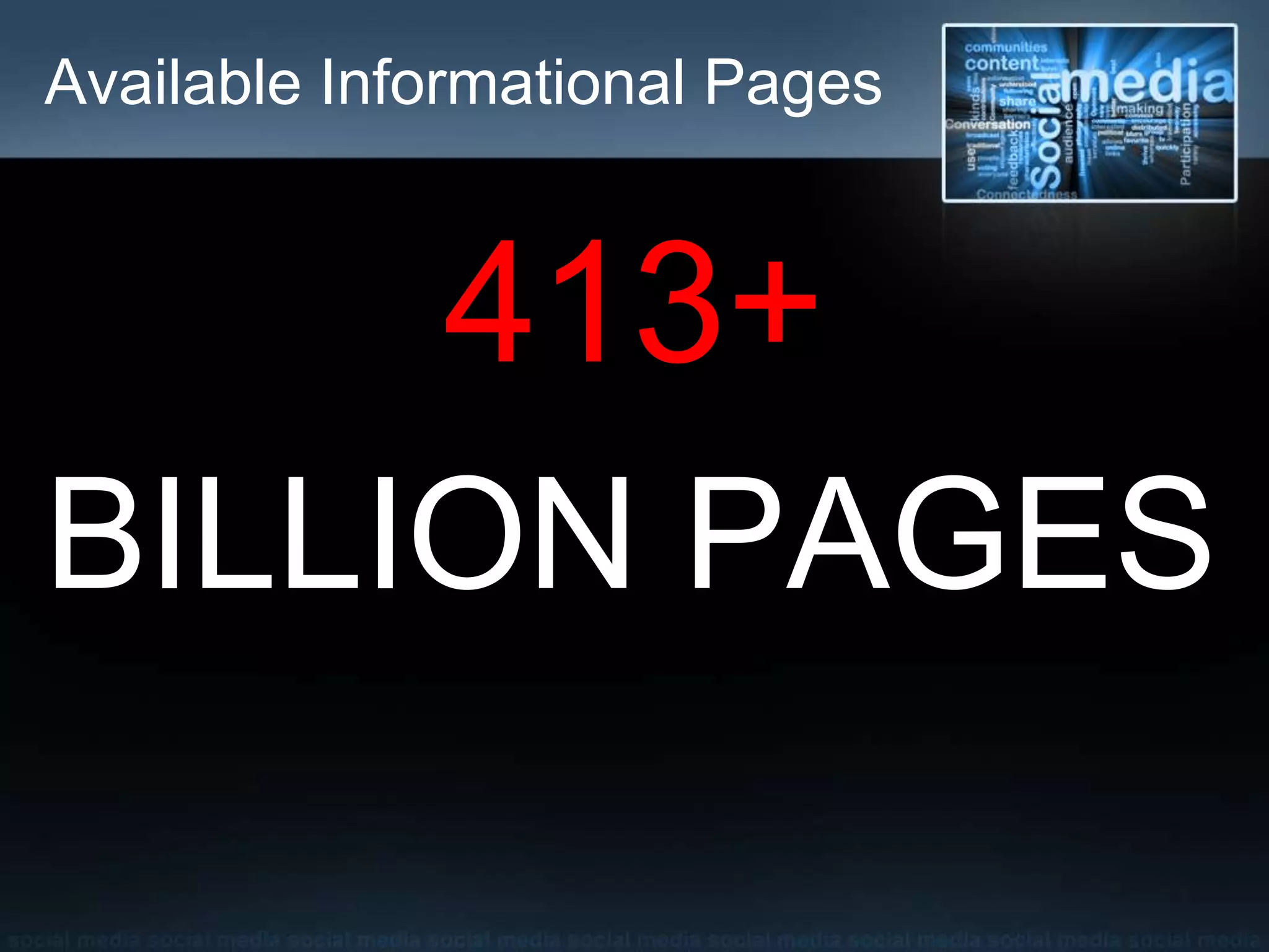 Available Informational Pages
413+
BILLION PAGES
 