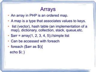 -foreach (array_expression as $value) statement foreach (array_expression as $key => $value) statement  -  break  - in any  for ,  foreach ,  while ,  do - while , or  switch -  continue  - in any loop - Alternative compound delimiters – more readability if(...): ... endif; 