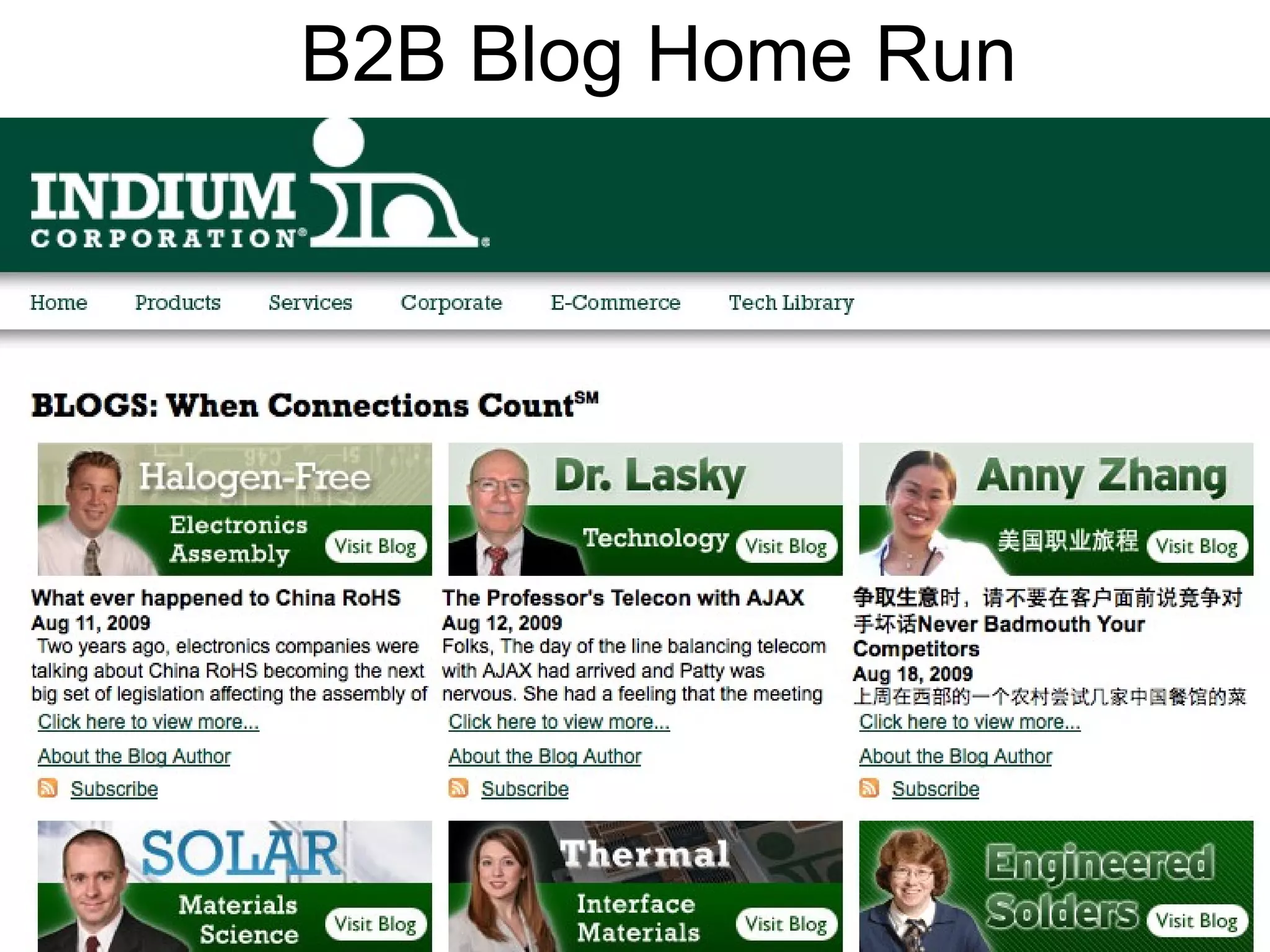 B2B Blog Home Run 