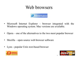 Internet Explorer For Unix Internet tech & web prog. p1,2,3-ver1 | PPTX