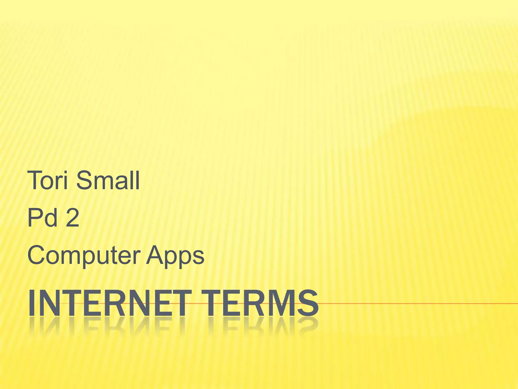 Internet Terms Slideshow
