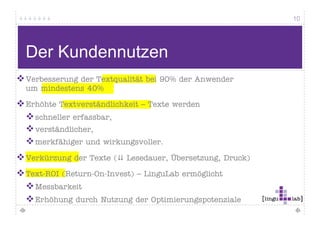 10




Herausforderung Online-Texte
• Unschärfe
• Blendeffekt


• Die Folge: Leseabbruch
 
