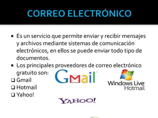 videoconferencia.NAVEGADORESSon aplicaciones que nos permiten ingresar a sitios web y visualizarlos, en la actualidad los más utilizados son:Google Chrome.
