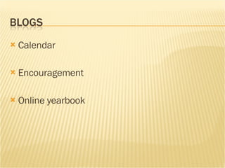 Calendar Encouragement Online yearbook 
