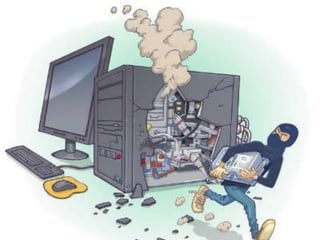 AMEAÇAS VIRTUAIS
 Podem:
• Apagar dados;
• Roubar dados;
• Encher a memoria;
• Causar danos ao sistema.
 