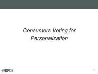 119
Consumers Voting for
Personalization
 