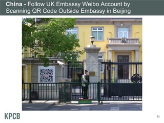 China - Follow UK Embassy Weibo Account by
Scanning QR Code Outside Embassy in Beijing
63
 