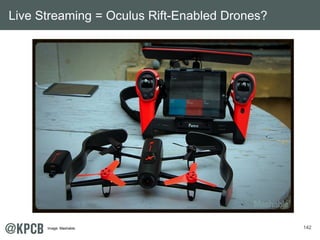 142 
Live Streaming = Oculus Rift-Enabled Drones? 
Image: Mashable. 
 
