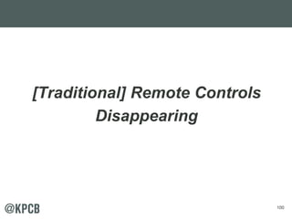 100
[Traditional] Remote Controls
Disappearing
 