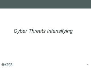 17
Cyber Threats Intensifying
 