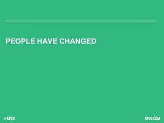 PEOPLE HAVE CHANGED
 