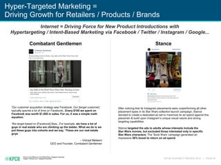 KPCB INTERNET TRENDS 2016 | PAGE 67
Hyper-Targeted Marketing =
Driving Growth for Retailers / Products / Brands
Internet =...