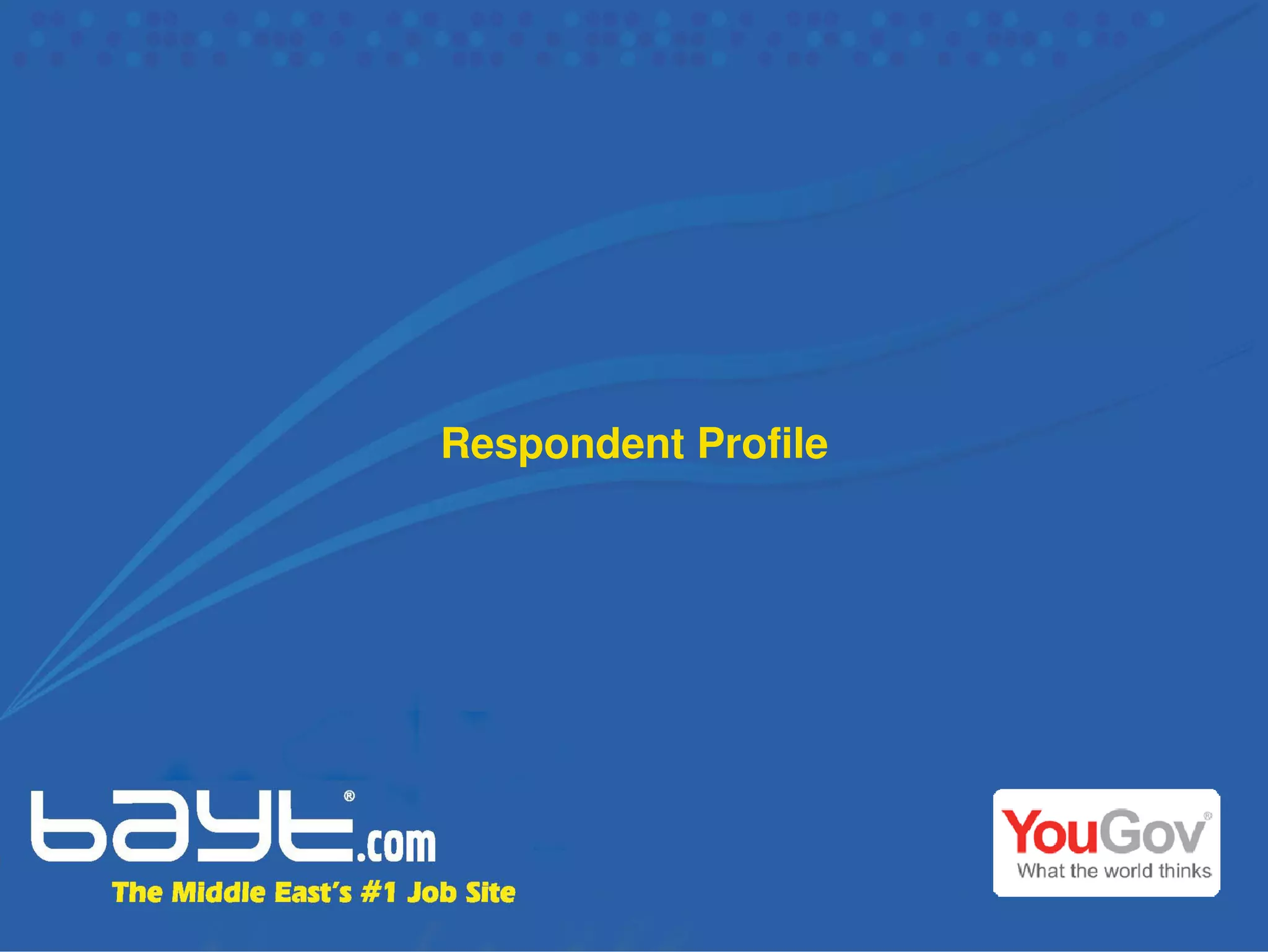 Respondent Profile
 