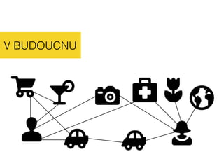 V BUDOUCNU
BANÁN ŘEKNE LEDNIČCE, ŽE ZAČÍNÁ HNÍT.
TA SE PODÍVÁ NA RECEPTY Z BANÁNŮ,
NAJDE TŘEBA BANÁNOVÝ SHAKE. POŠLE
VÁM ZPRÁVU, ŽE HO VEČER BUDETE DĚLAT.
NÁSLEDNĚ ZJISTÍ, ŽE HNIJÍCÍCH BANÁNŮ
JE VÍCE, TAKŽE ZALOŽÍ NA FACEBOOKU
EVENT BANÁNOVÝ ŠEJK  
A POZVE VAŠE PŘÁTELE…
 