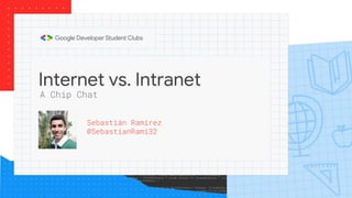 Internet vs. Intranet
Sebastián Ramírez
@SebastianRami32
A Chip Chat
 