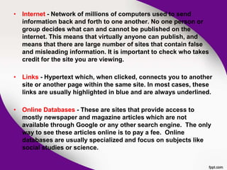 Internet &web technology | PPTX