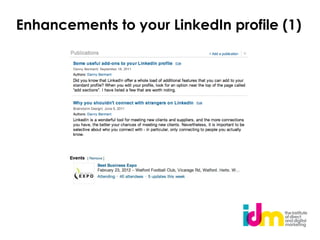 Enhancements to your LinkedIn profile (1)
 