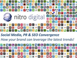 Social Media, PR & SEO Convergence
How your brand can leverage the latest trends!
 