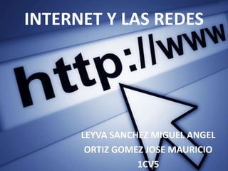 INTERNET Y LAS REDES
LEYVA SANCHEZ MIGUEL ANGEL
ORTIZ GOMEZ JOSE MAURICIO
1CV5
 