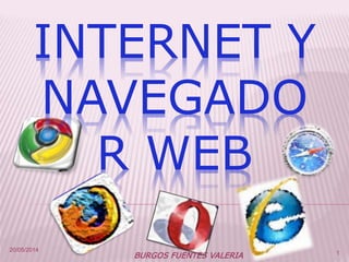 INTERNET Y
NAVEGADO
R WEB
20/05/2014
BURGOS FUENTES VALERIA 1
 