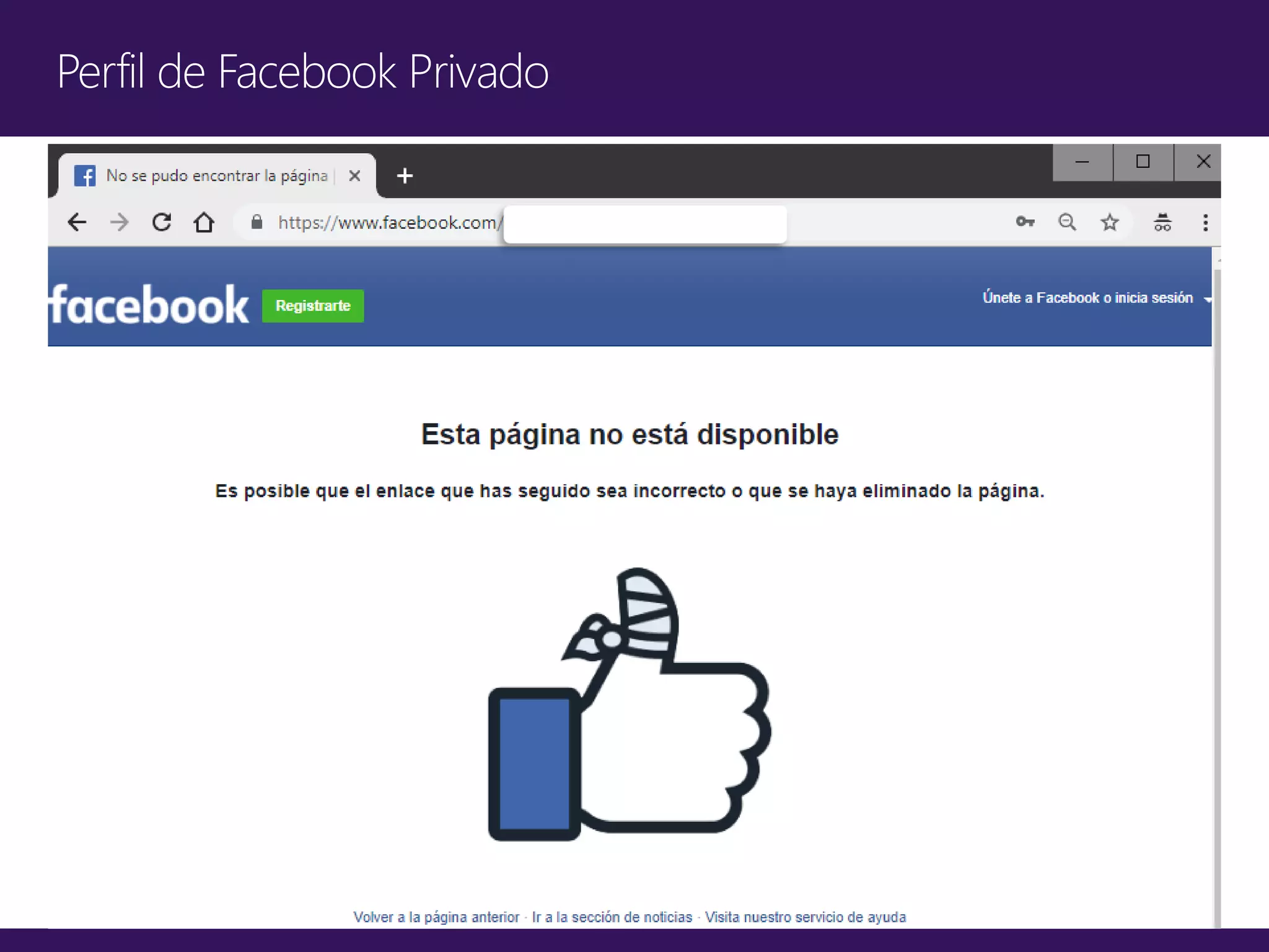 Perfil de Facebook Privado
 
