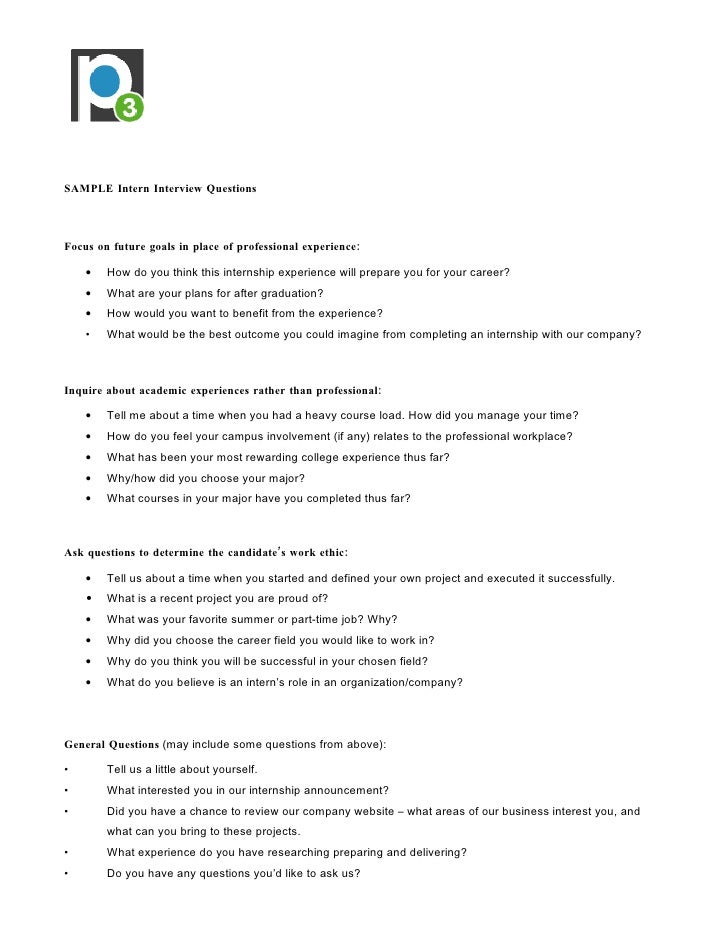 Intern Interview Questions
