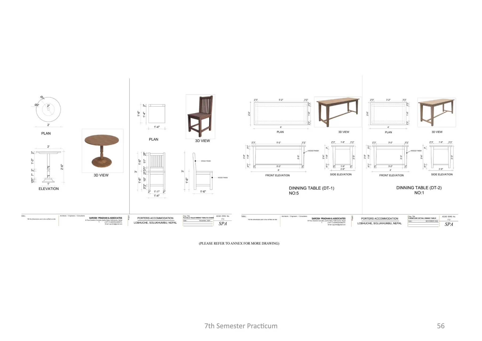 7th Semester Practicum 56
(PLEASE REFER TO ANNEX FOR MORE DRAWING)
 