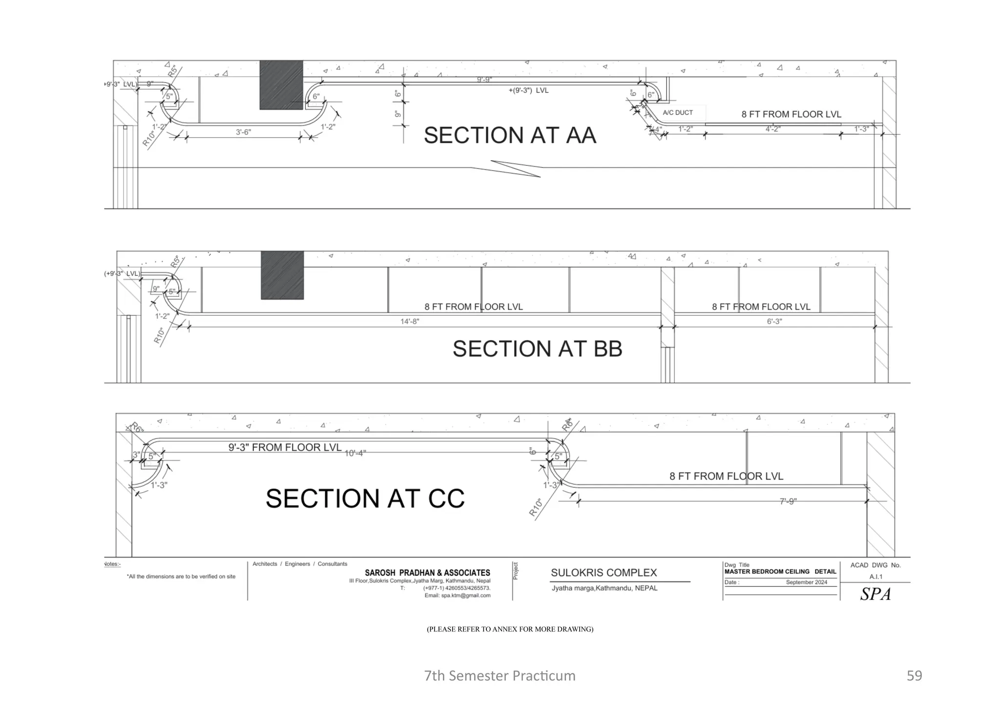 7th Semester Practicum 59
(PLEASE REFER TO ANNEX FOR MORE DRAWING)
 