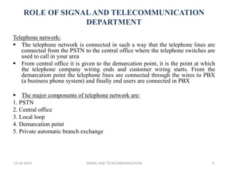 Intern PPT on signal and telecommunication | PPTX | Computer Networking