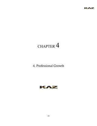 22 
CHAPTER 4 
4. Professional Growth 
 