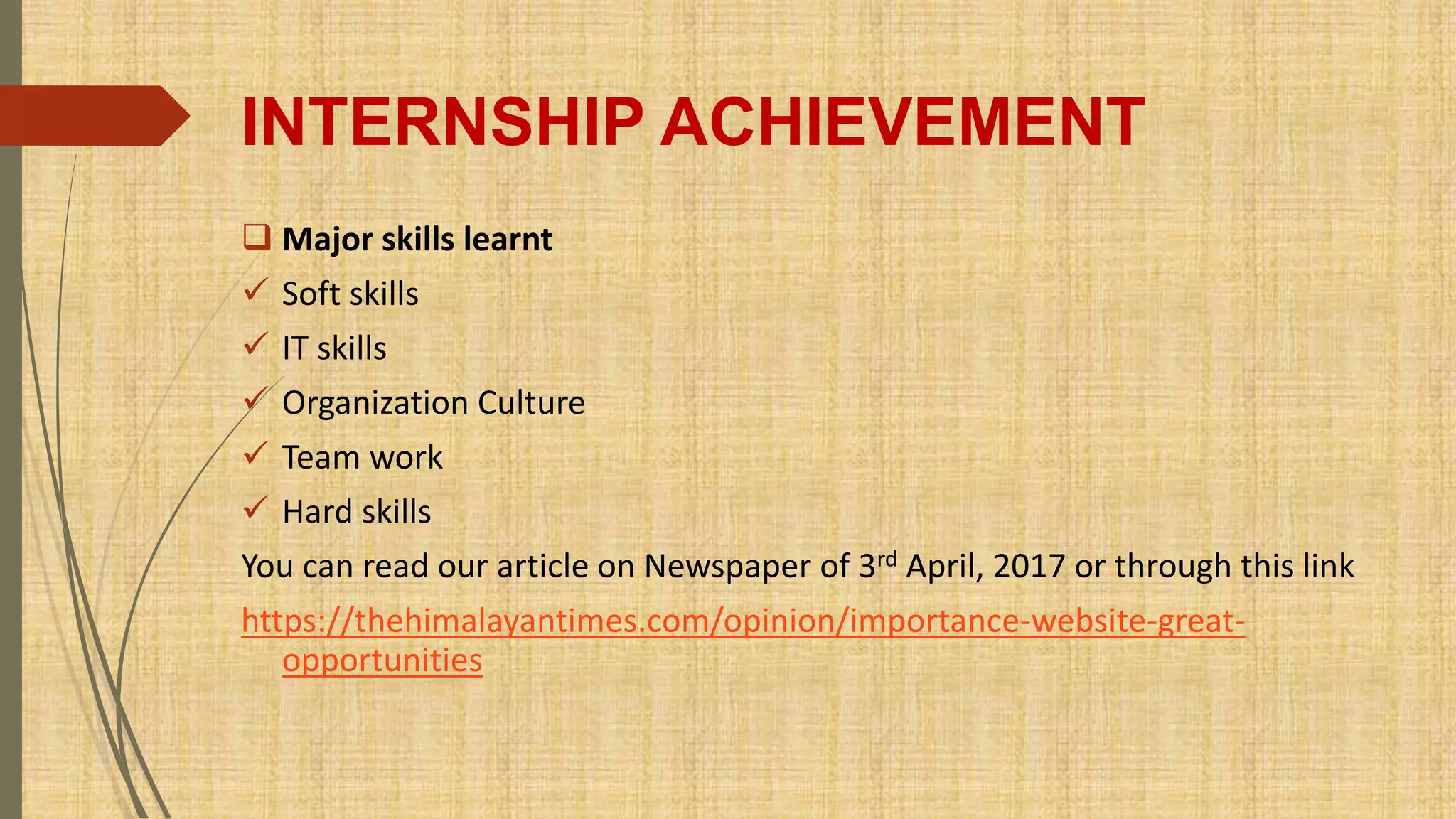 Internship presentation pptx