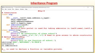 Inheritance Program
 