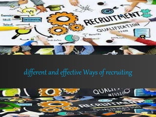 different and effective Ways of recruiting
 