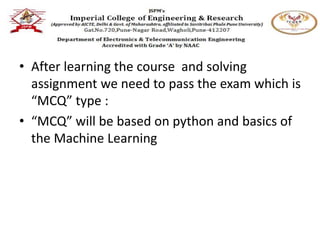 INTERNSHIP presentation on machiine learning | PPTX