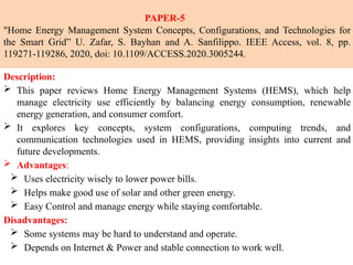 SMART GRID ENERGY MANAGEMENT SYSTEM USING IOT | PPTX