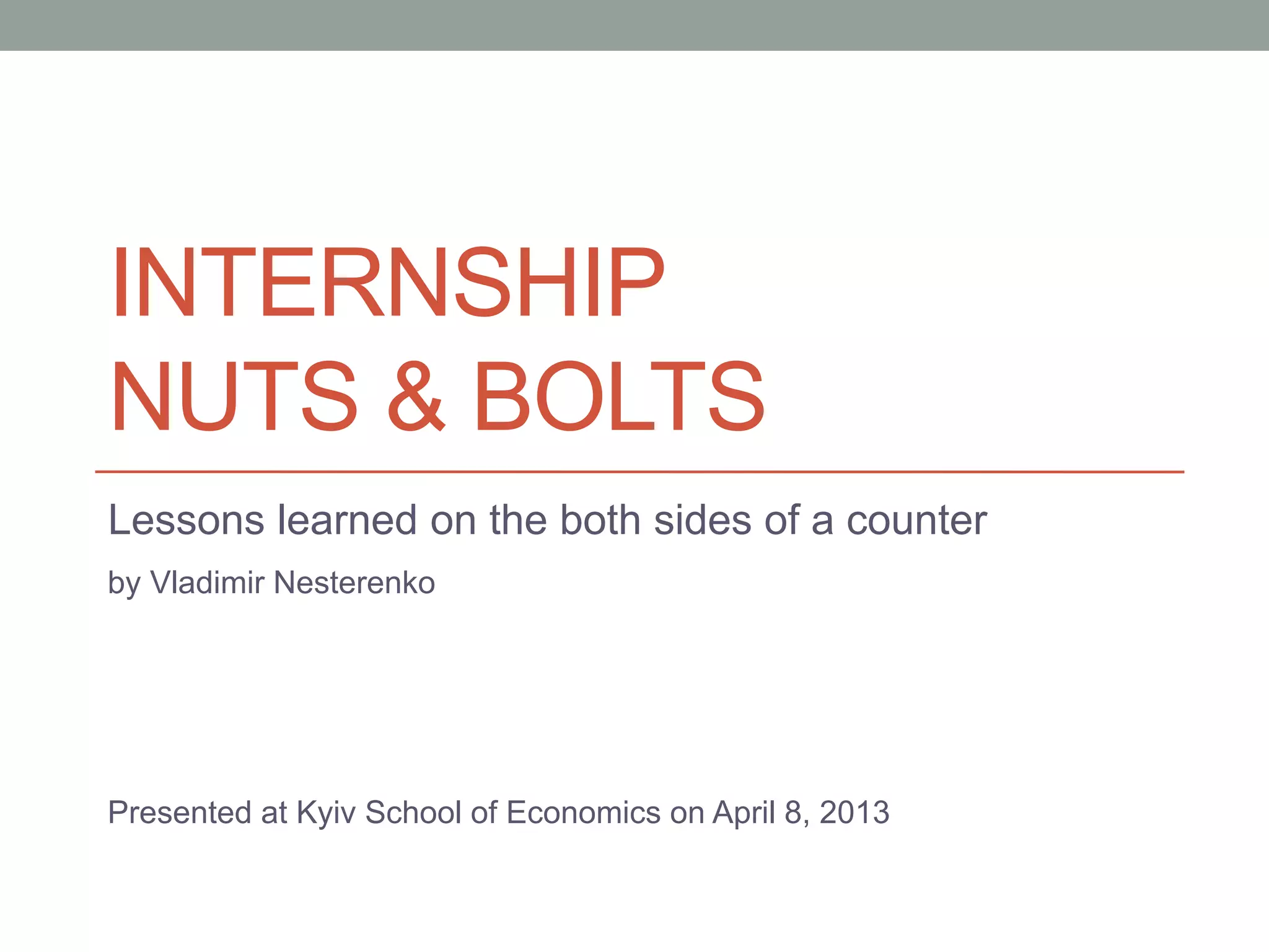 The Bryce Adams Internship: Lessons Learned And Opportunities Gained - 5ti3alb